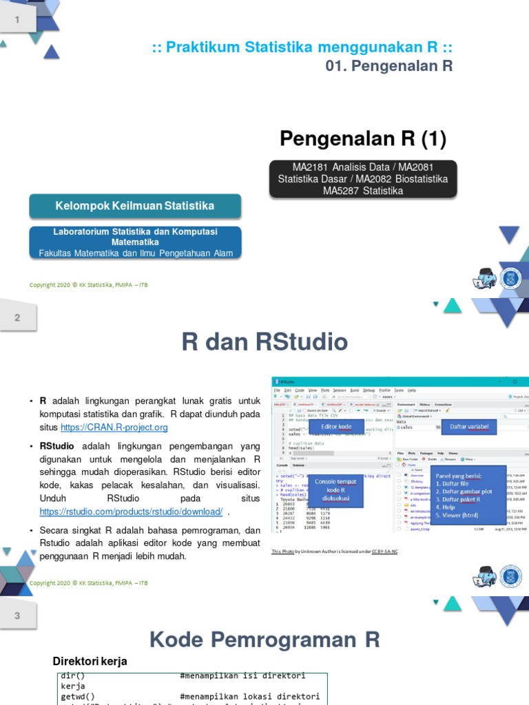 Praktikum Statistika dengan R dan RStudio | PDF