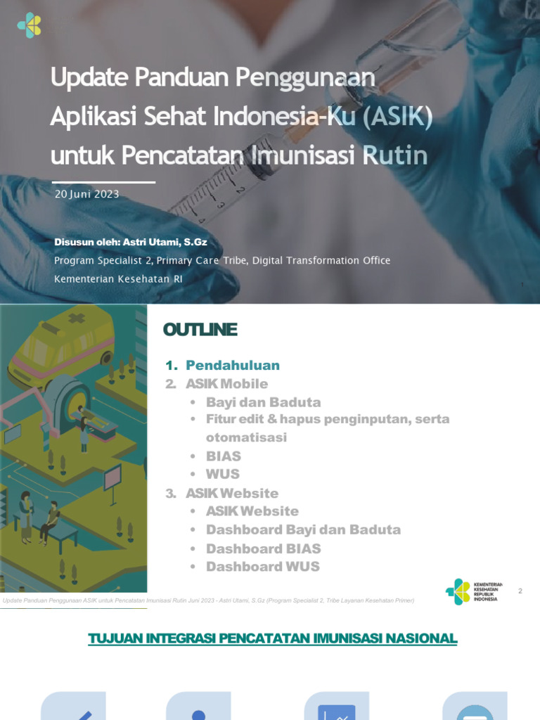 Panduan ASIK Imunisasi Rutin 2023 | PDF