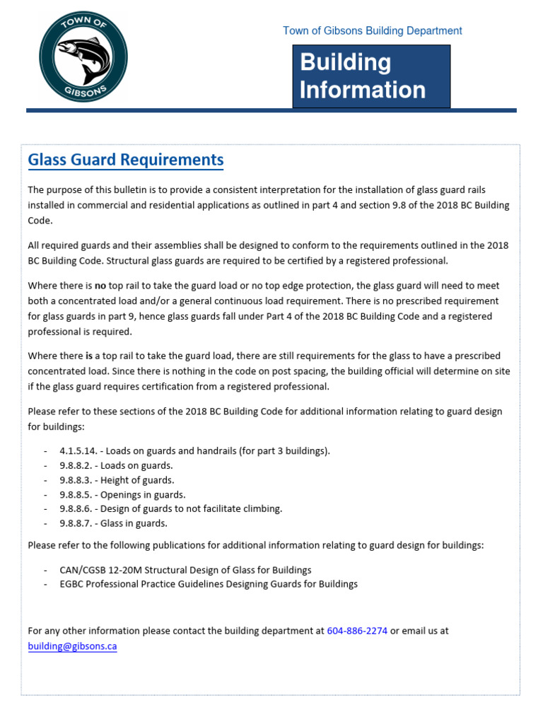 Glass Guardrail Code Guidelines | PDF