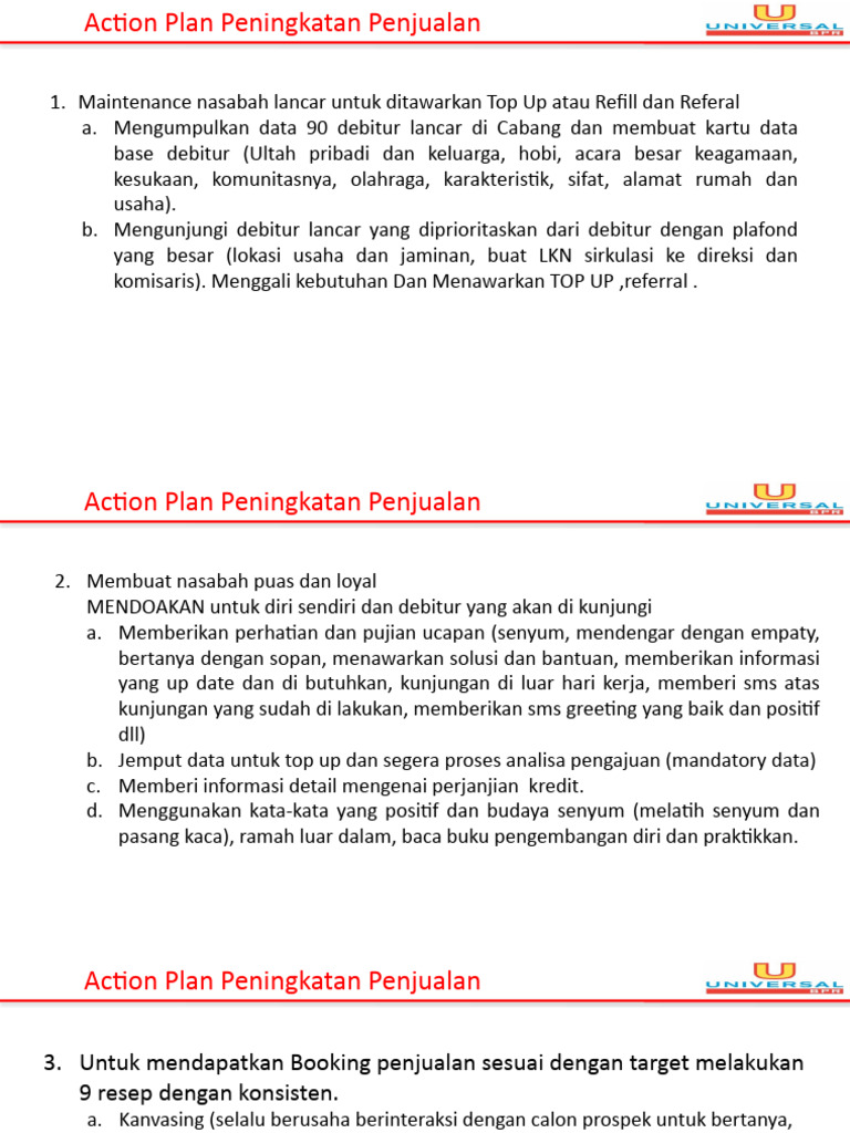 Action Plan Penjualan Bisnis Dan Collection - Rapat 15feb 16 - Bintaro ...