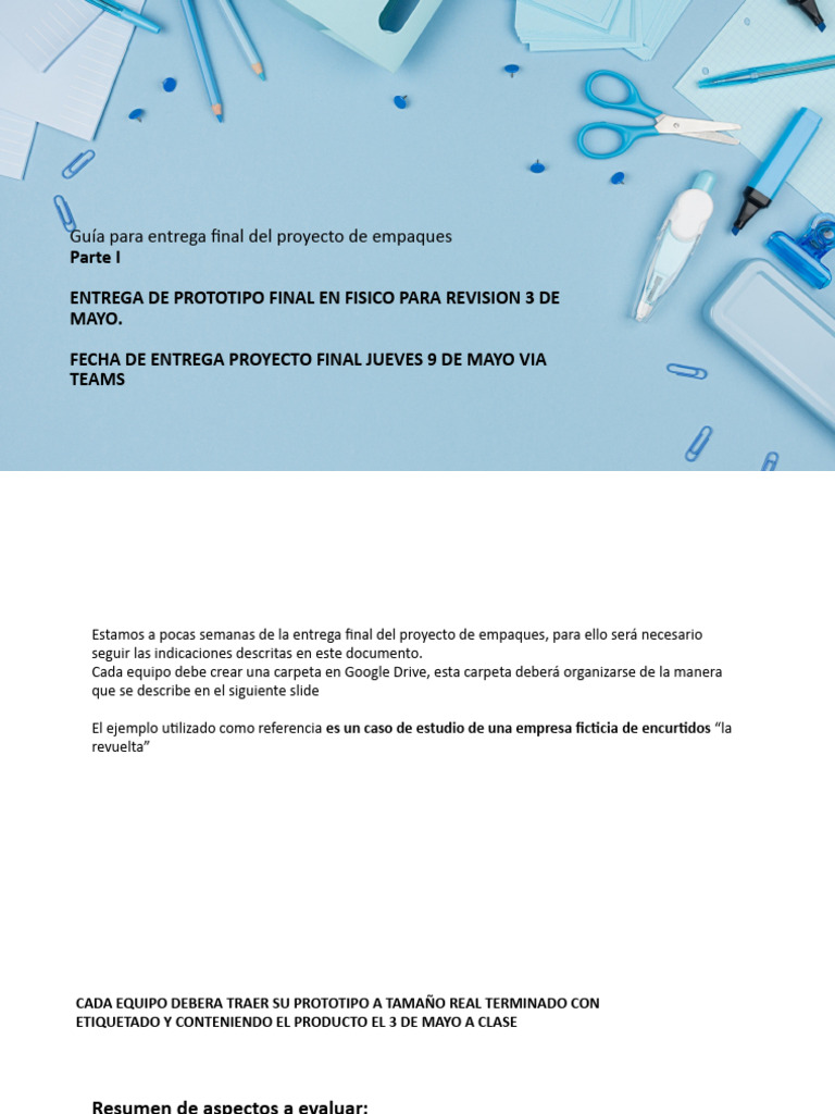 Guía Entrega Final Proyecto Empaques | PDF | Archivo de computadora ...