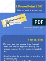MS PowerPoint 2007: Adding Screen Tips