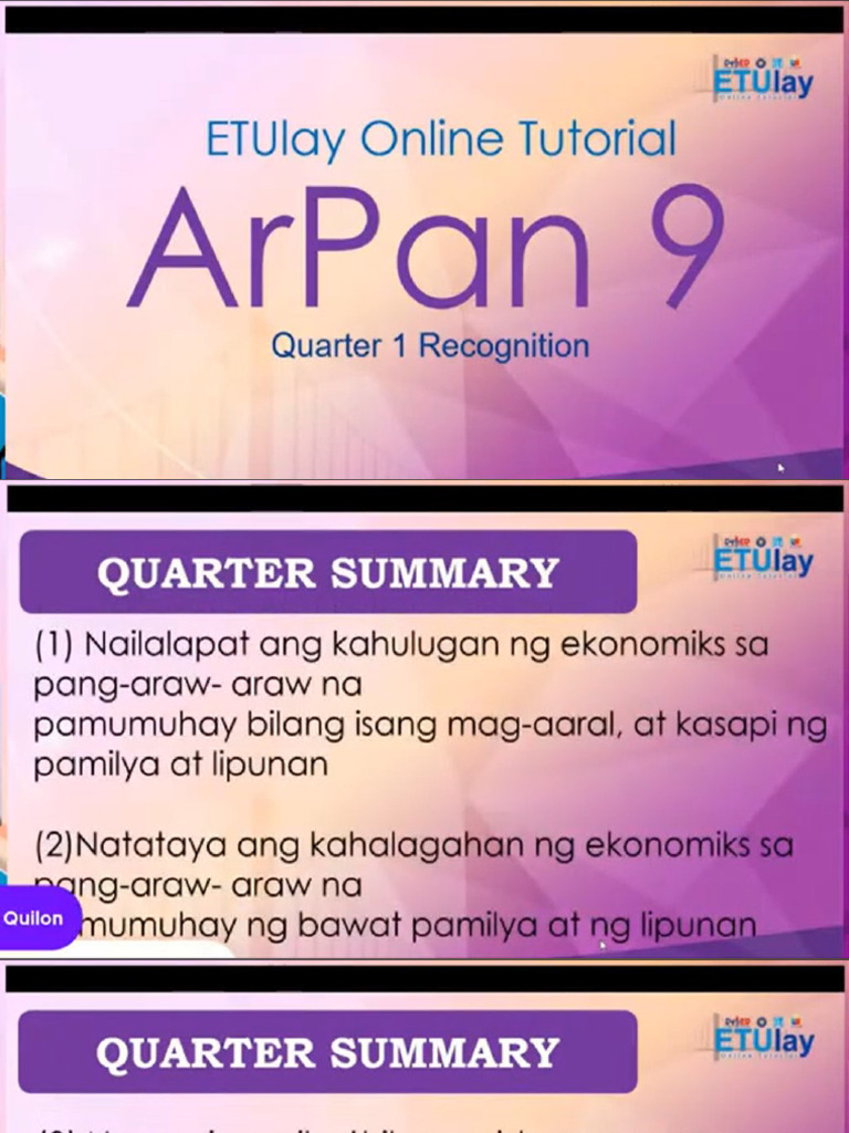 Quarter 1 Recognition Pdf