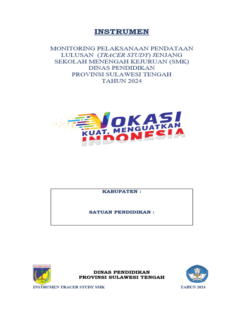Instrumen TRACER STUDY SMK 2024 | PDF | Bisnis