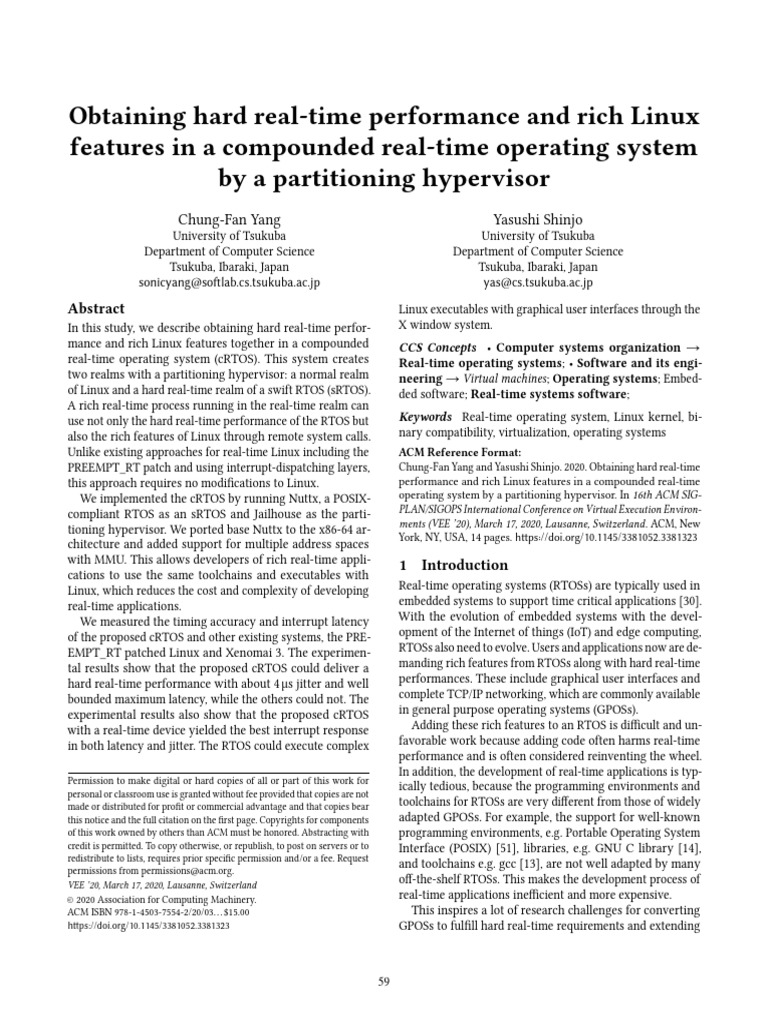Obtaining hard real time performance and rich linux features in a