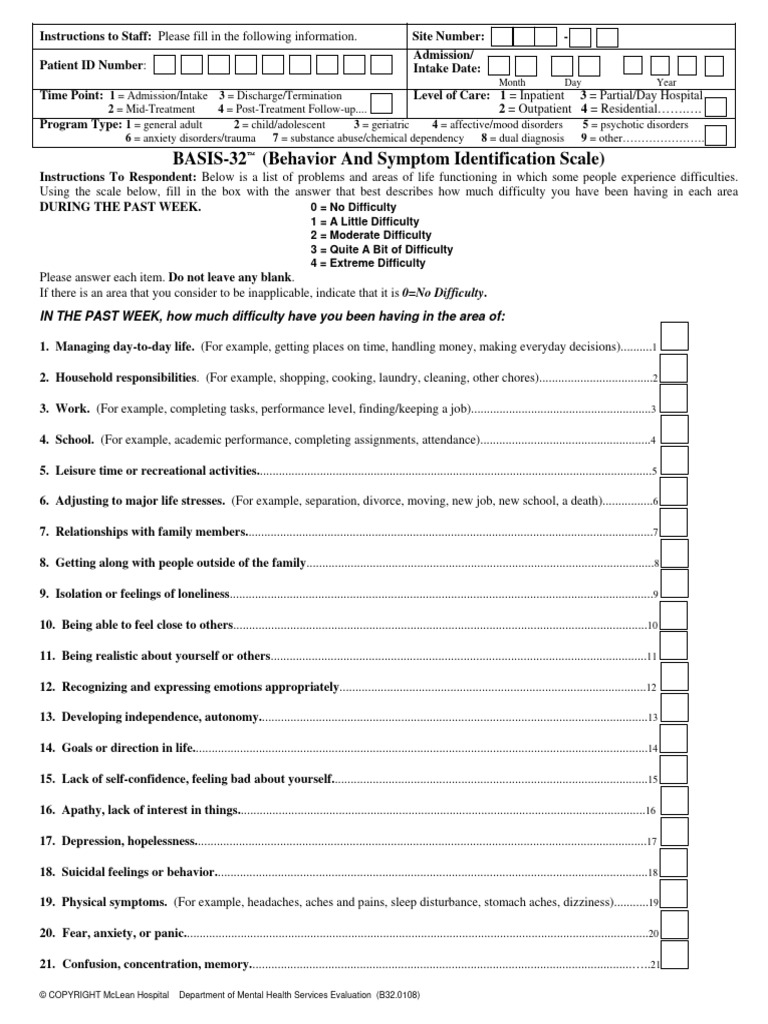 Basis 32form | PDF | Mental Disorder | Depression (Mood)