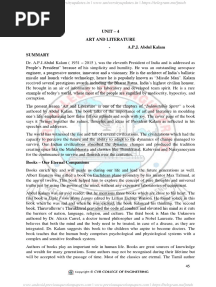 Unit 4 - Art and Literature by Abdul Kalam - 240721 - 160145