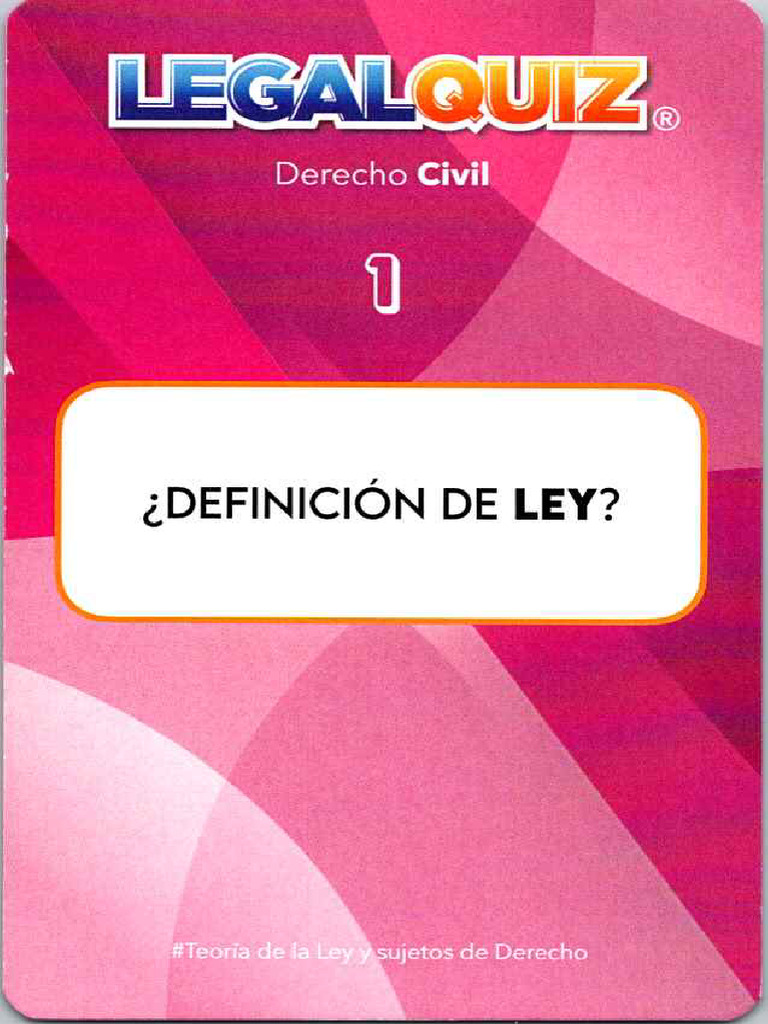 1.-T Ley y Sujetos de Derecho | PDF
