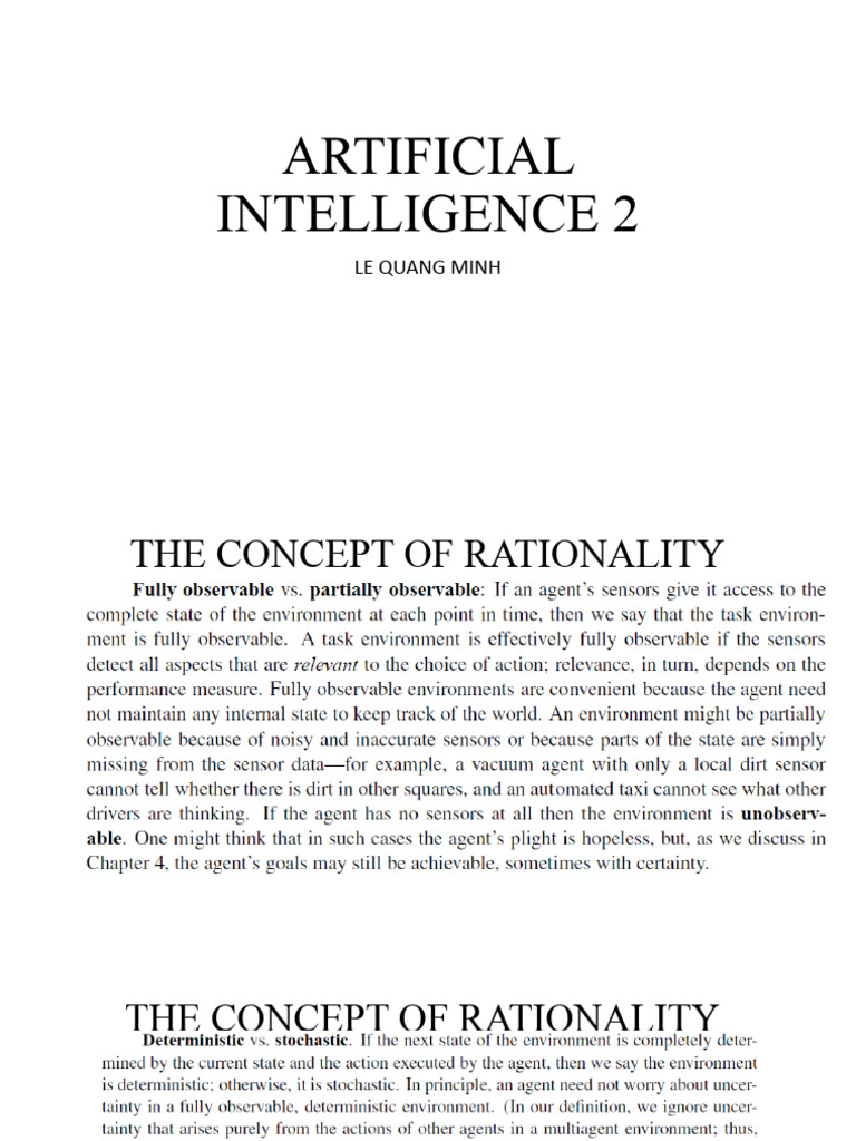 Understanding Rationality in AI | PDF | Computers