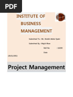 Assignment on Project Scope Management