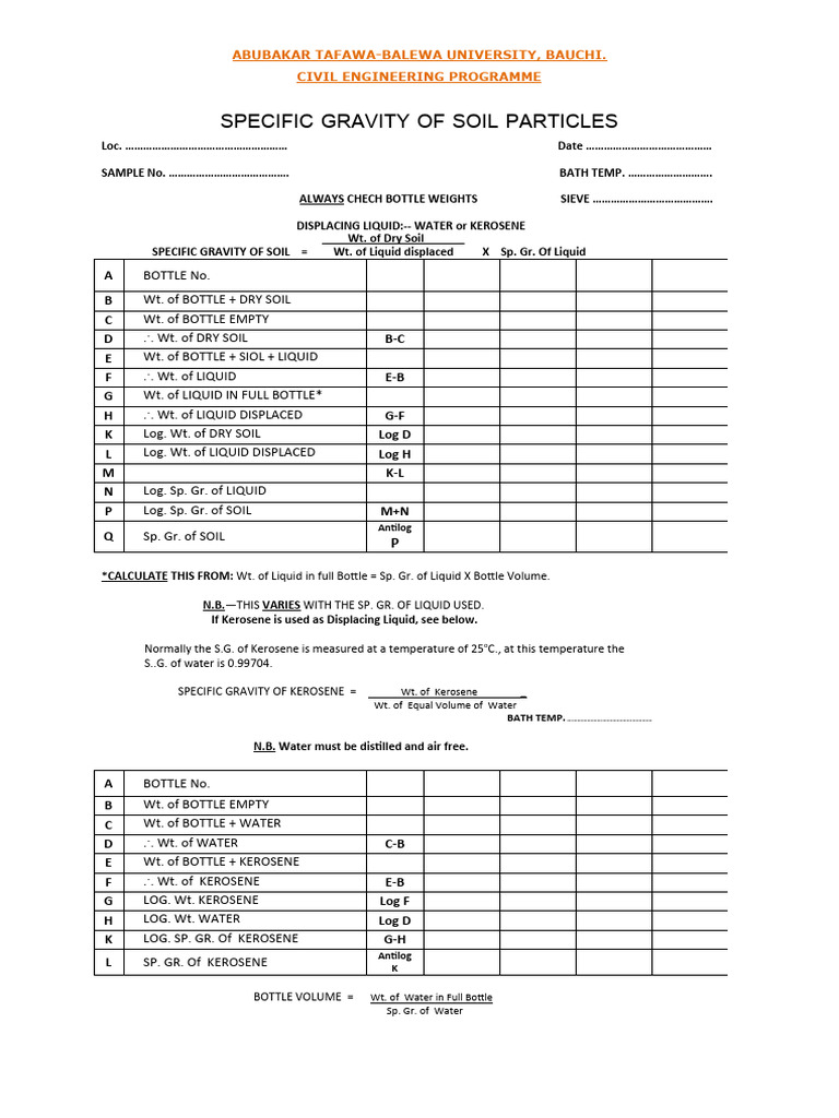 004 - Specific Gravity of Soil Particles | PDF | Continuum Mechanics ...
