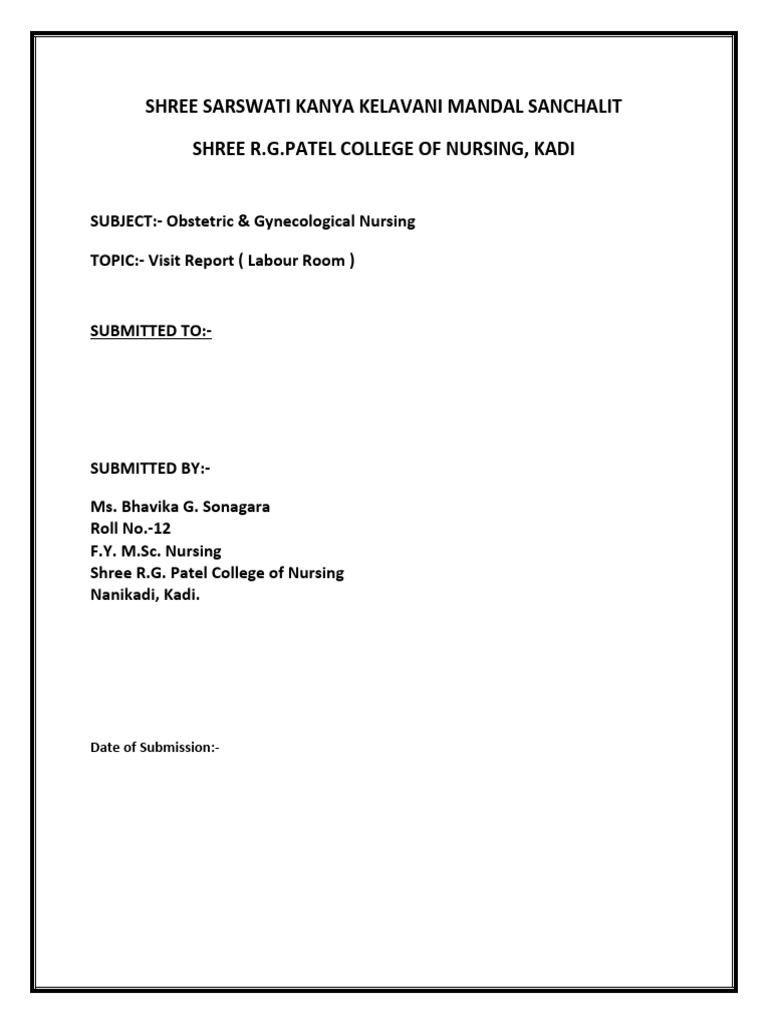 visit-report-labour-room-pdf-medical-specialties-clinical-medicine