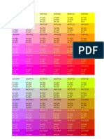 RGB Color Code Chart for html editing