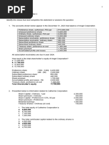Shareholders Equity Set C