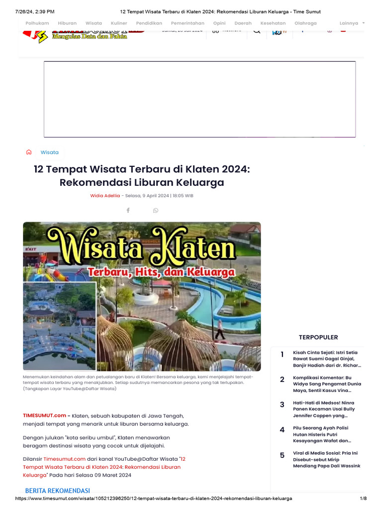 Hanya Liburan? Ini 7 Wisata Religi Klaten untuk Refleksi Akhir Tahun
