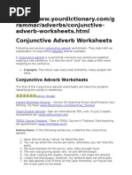 Conjunctive Adverb Worksheets