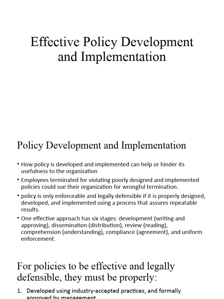 Effective Policy Development Guide | PDF | Policy | Information Security
