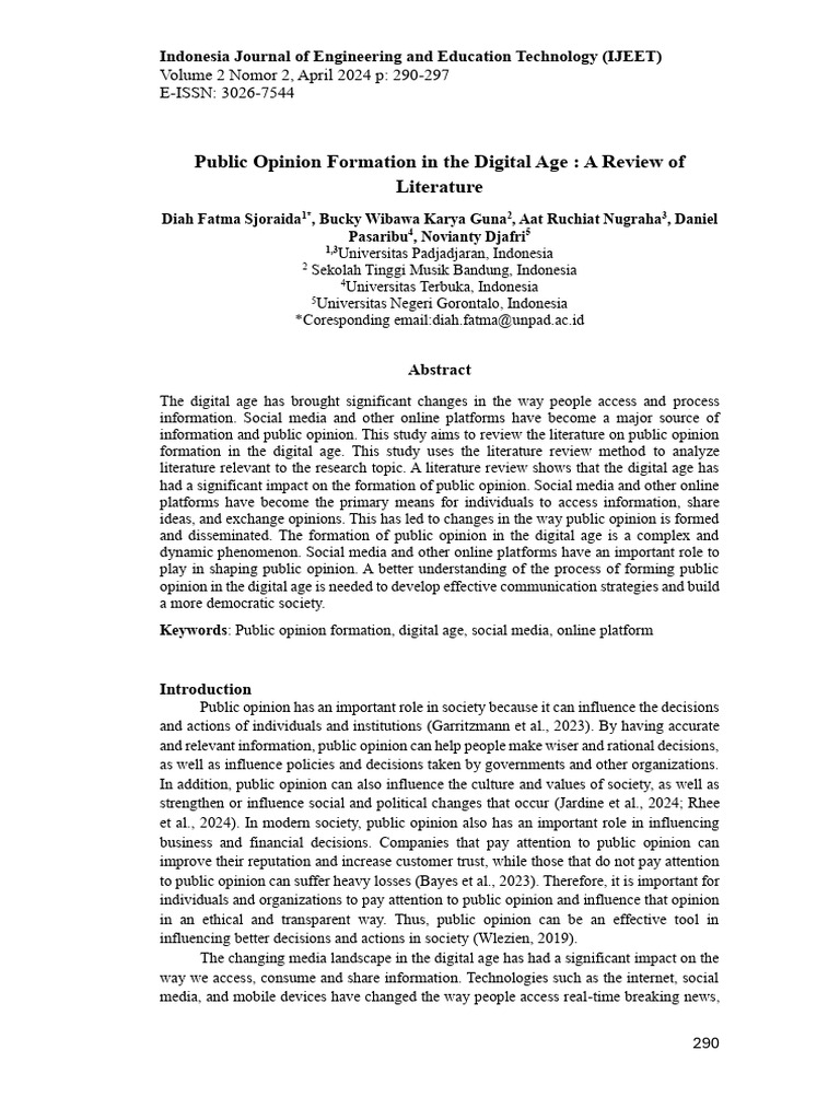 Public Opinion in the Digital Age | PDF | Mass Media | Public Opinion