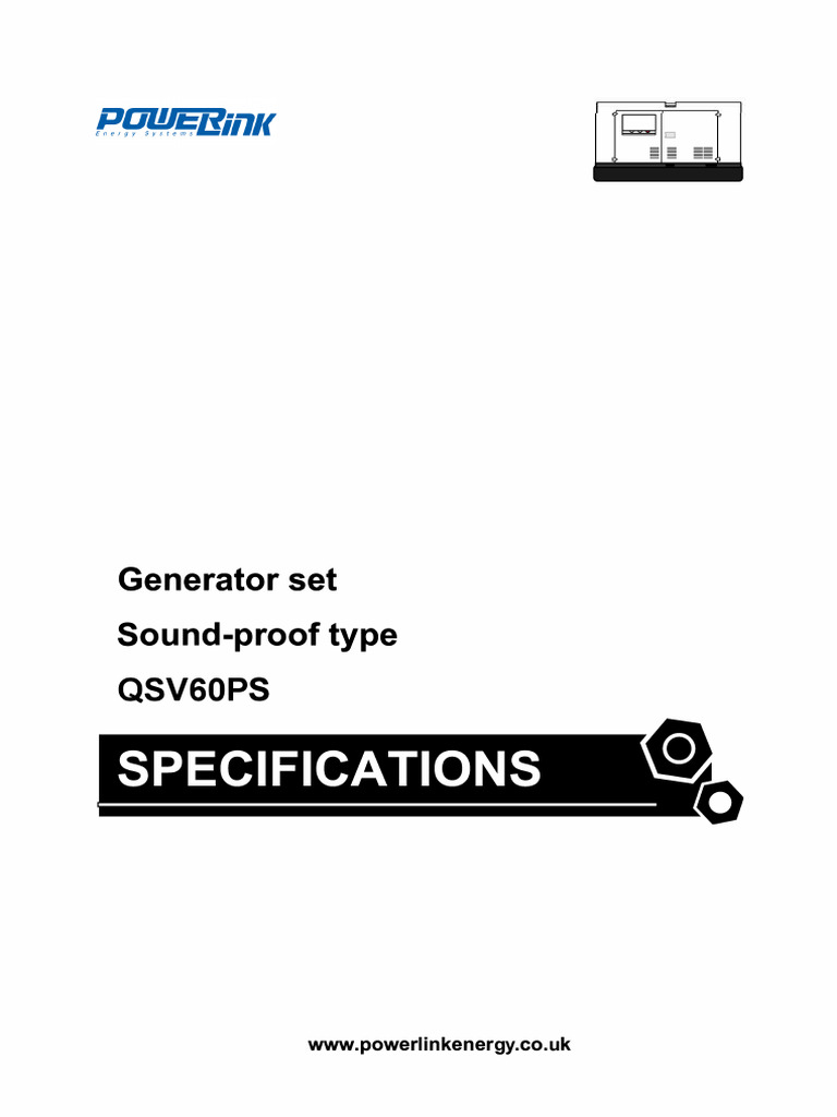 Generator set sound proof type qsv60ps www powerlinkener gy co uk