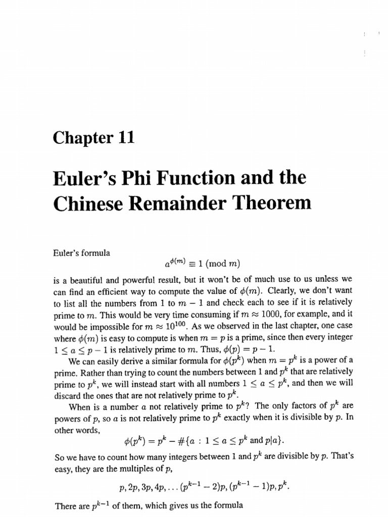 Euler's Phi Function Explained | PDF | Prime Number | Pi