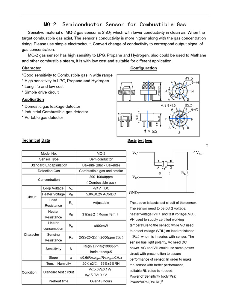 MQ 2 Etc | PDF | Sensor | Direct Current