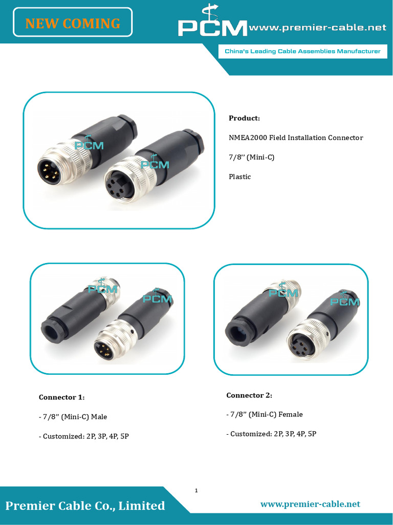 NMEA2000 Connectors for Installers | PDF