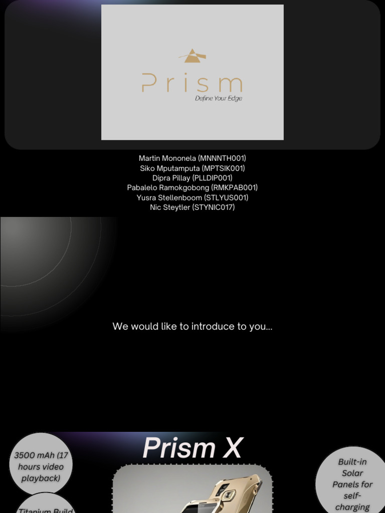 Prism X Pro Marketing Strategy Overview | PDF | Business Process ...