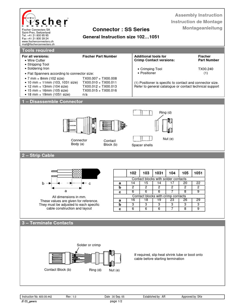 N Type Connector Assembly Guide | PDF | Electrical Connector | Equipment