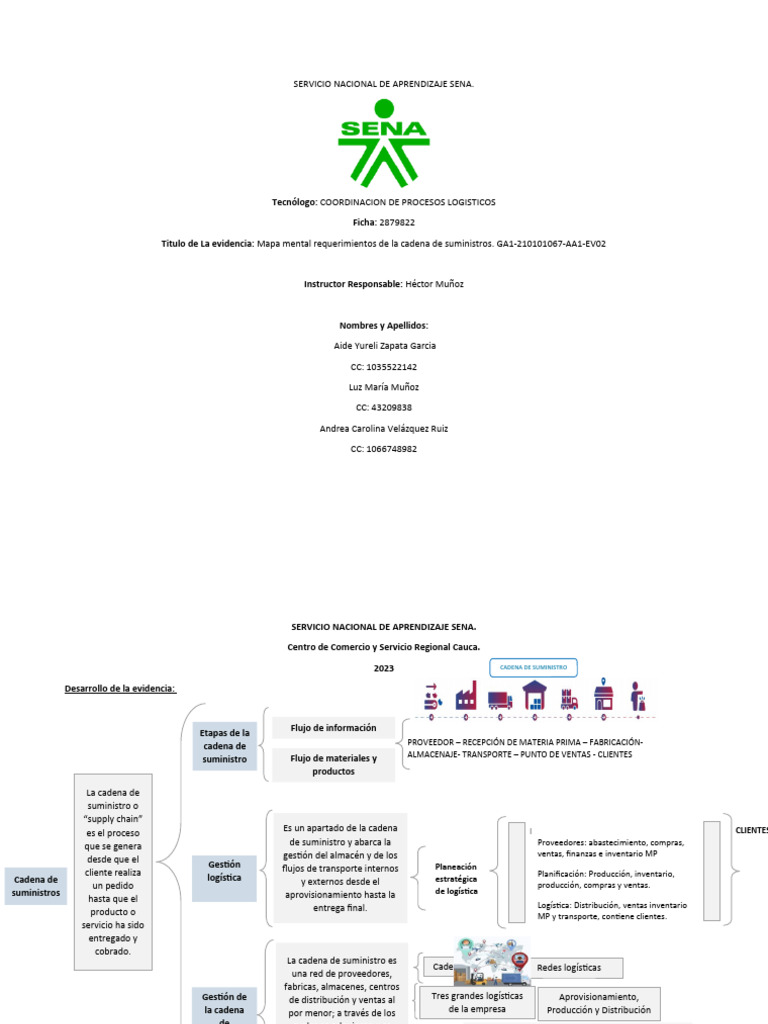 Mapa Mental de la Cadena de Suministro | PDF | Cadena de suministro ...