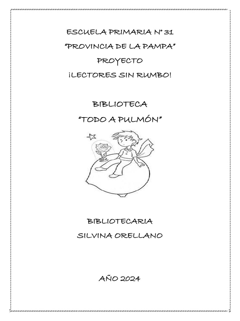 Proyecto Lectores Sin Rumbo 2024 | PDF | Educación primaria ...