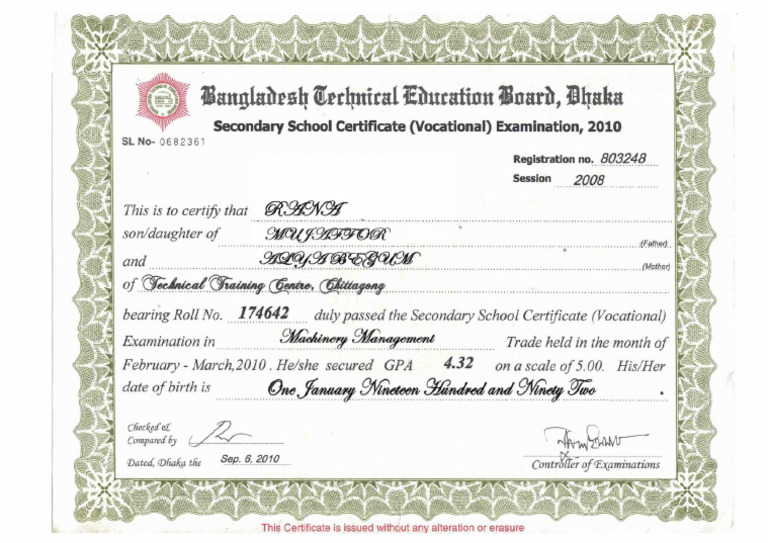 Certificate Compressed | PDF