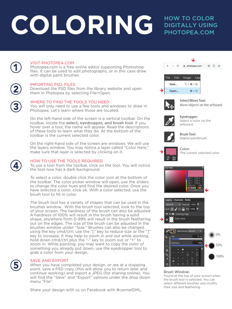 Photopea Poloring Instructions | PDF | Adobe Photoshop | Software