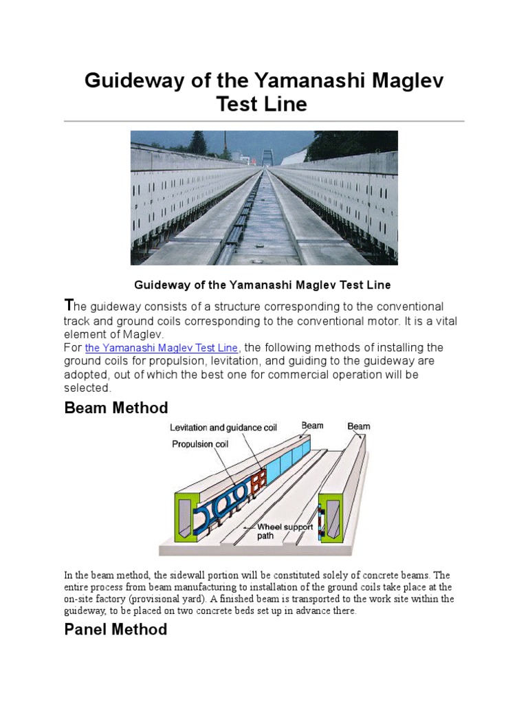 Maglev Guideway Construction (Yamanashi Maglev Test Line) | PDF ...