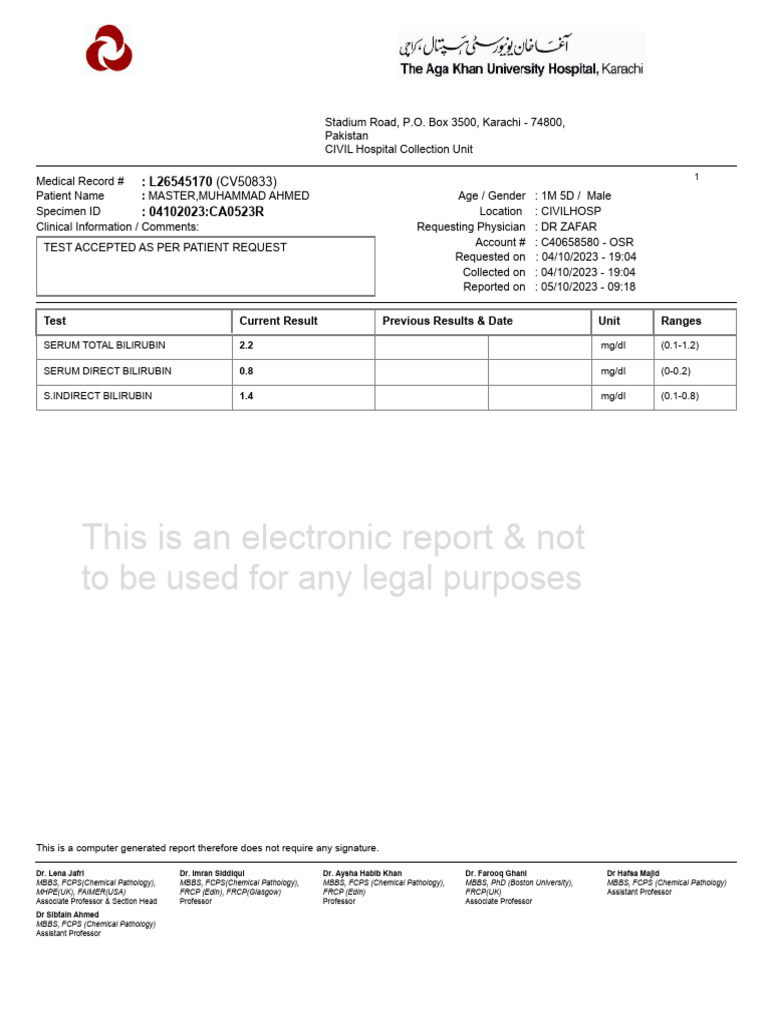 This Is An Electronic Report & Not: To Be Used For Any Legal Purposes ...