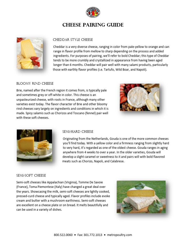 Cheese Pairing Guide.rr | PDF | Cheese | Taste