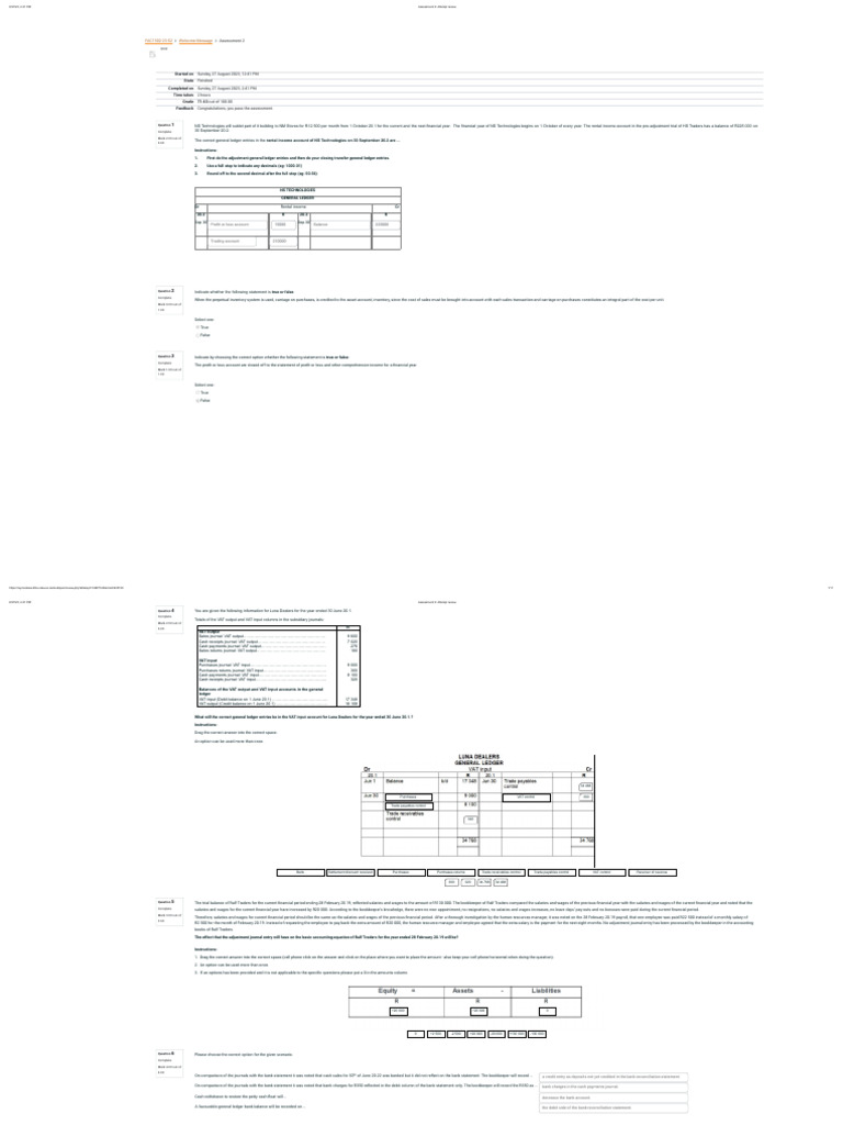 FAC1502 Assessment 2 Review Insights | PDF | Debits And Credits ...