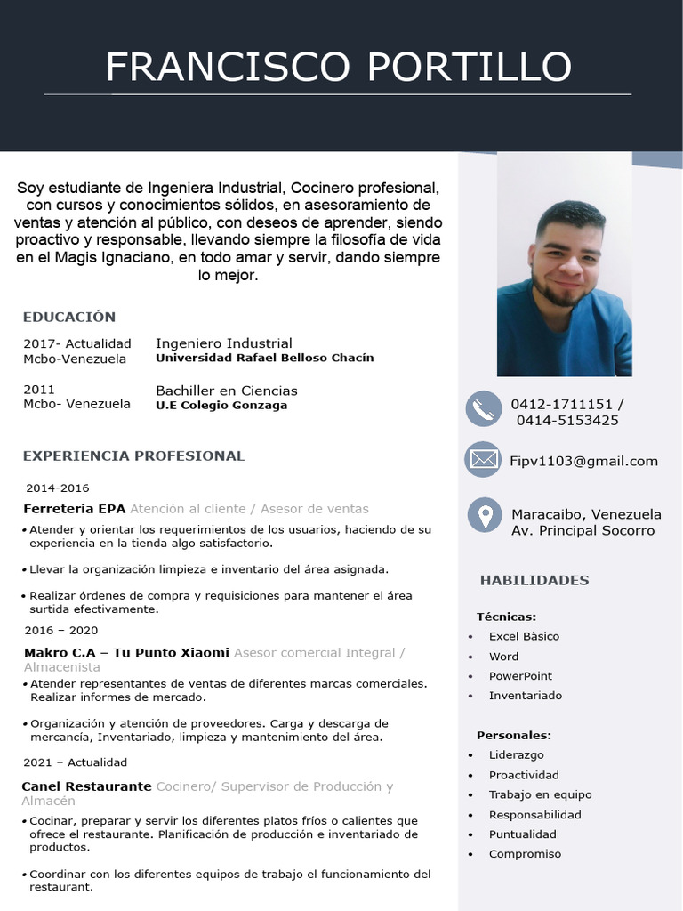 Cv. Francisco Portillo Act | PDF | Negocios