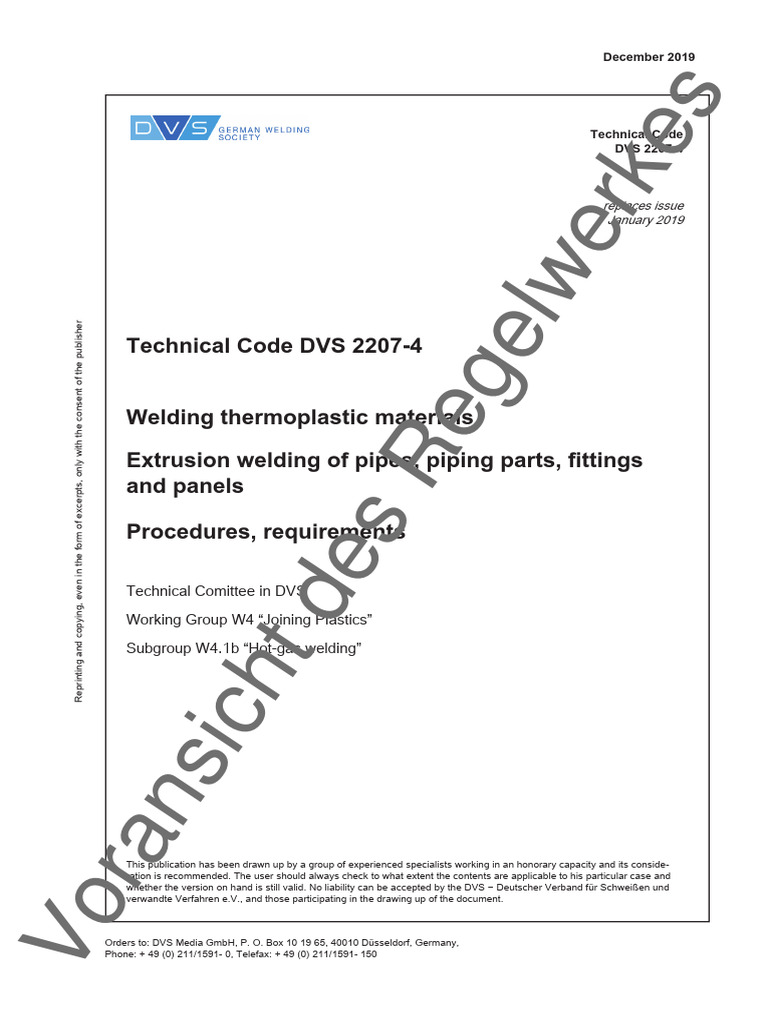 Guideline Dvs 2207 4 12 2019 | PDF