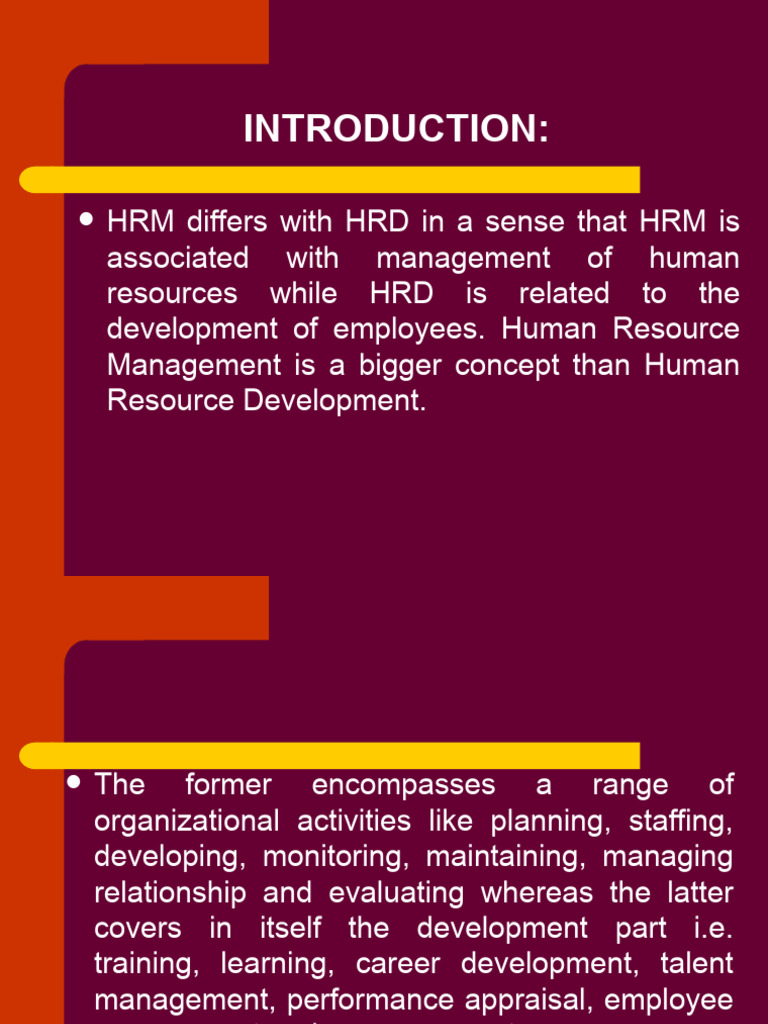 HRD | PDF | Human Resources | Human Resource Management