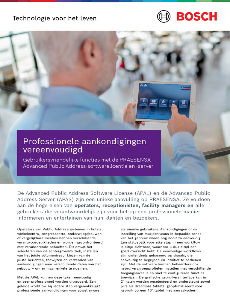 PRAESENSA APAS APAL Commercial Brochure NLNL 96784699915 | PDF