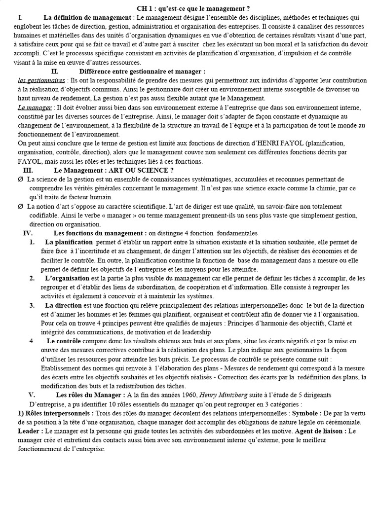Introduction au Management et ses Fonctions | PDF | Motivation | Motivant