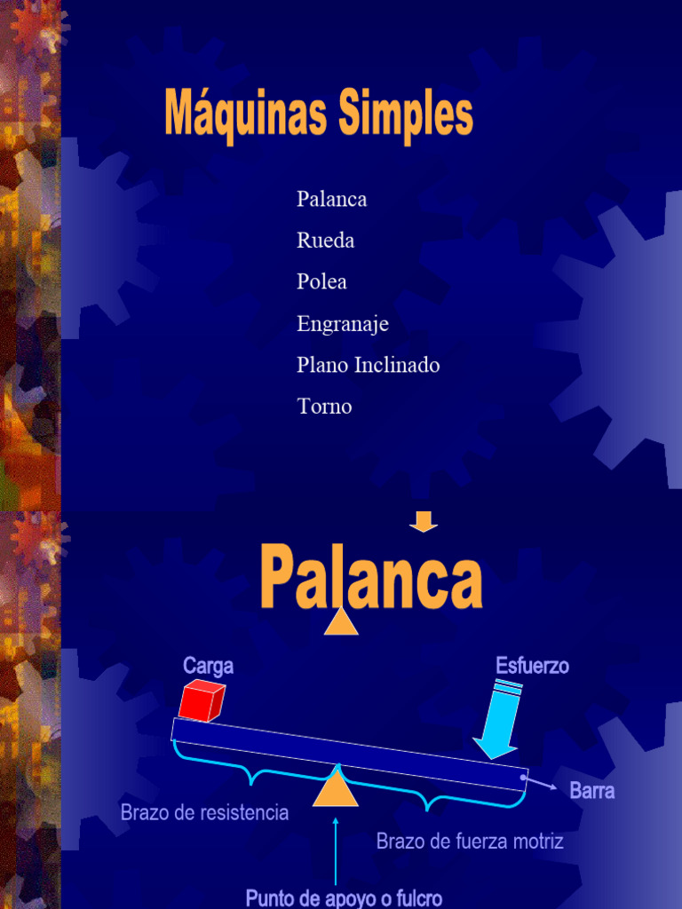 Maquinas Simples Pdf Palanca Engranaje