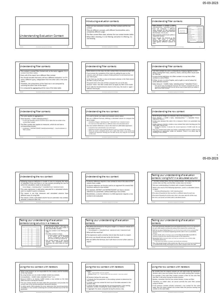 Understanding Evaluation Context | PDF | Gross Margin | Parameter ...