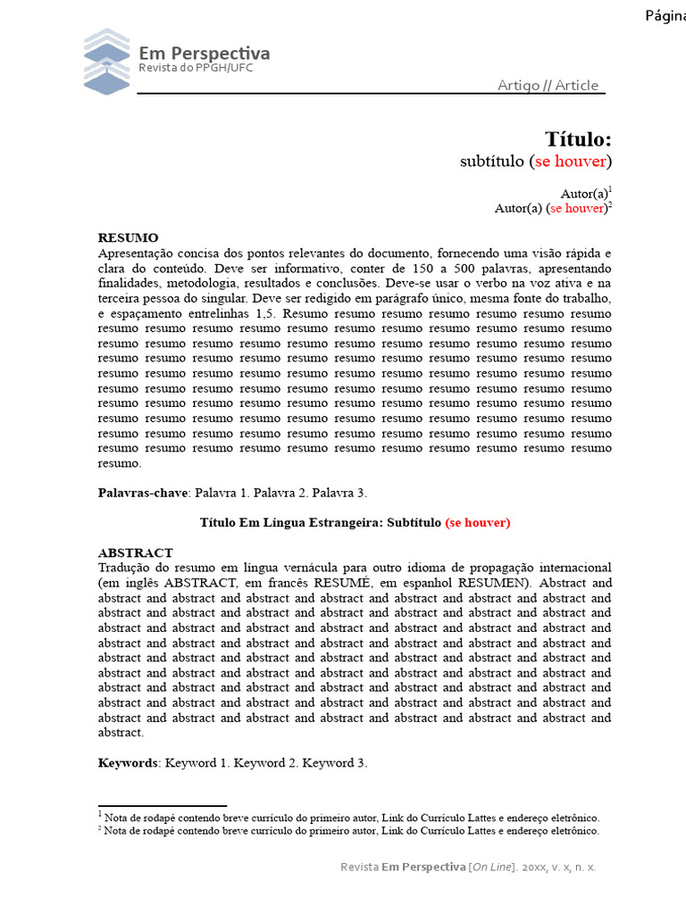 Estrutura e Normas de Artigos Acadêmicos | PDF | Abstract (resumo ...