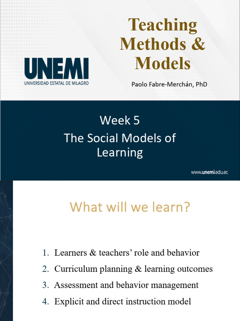Social Learning Models in Education | PDF | Learning | Constructivism ...