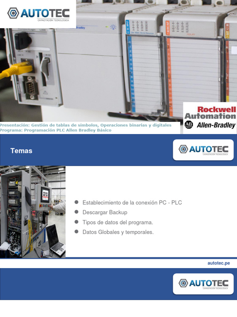 CursoProgExt S02 Allen Bradley Basico Gestion Tags Operaciones Binarias ...