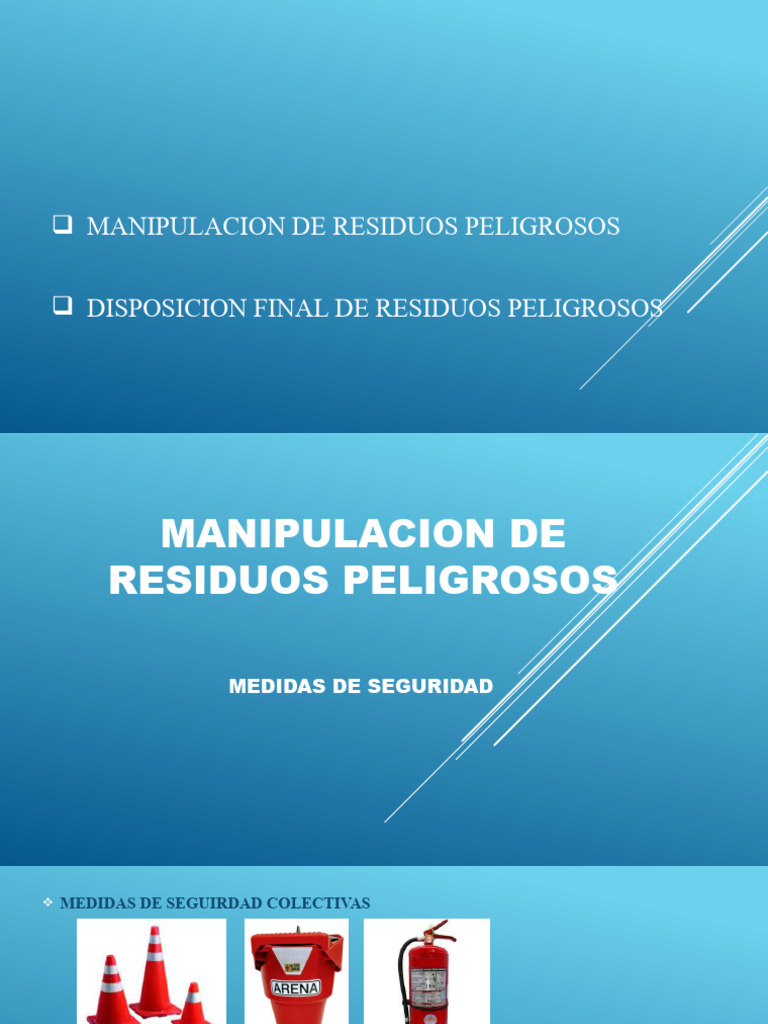 Manipulacion y Disposicion Final de Respel | PDF