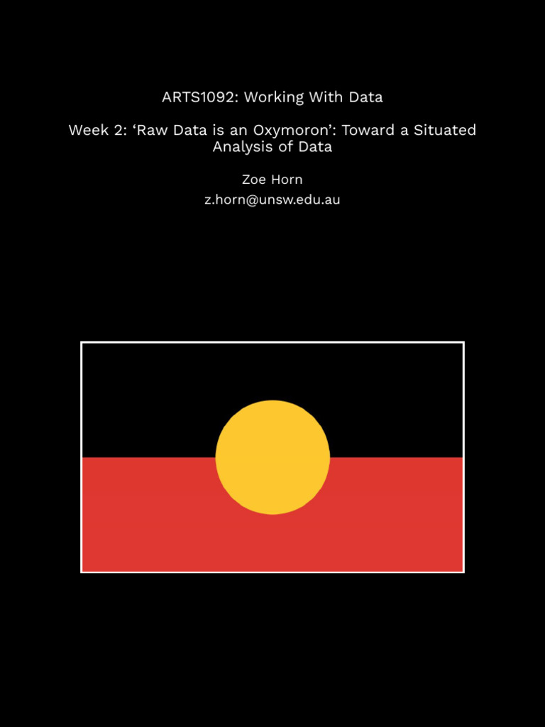 Week 2 - Toward A Situated Analysis of Data | PDF | Data | Knowledge