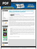 Report on the gathering of the Leadership Council of Islamic Emirate and its statement regarding the recent bombings on Ashura