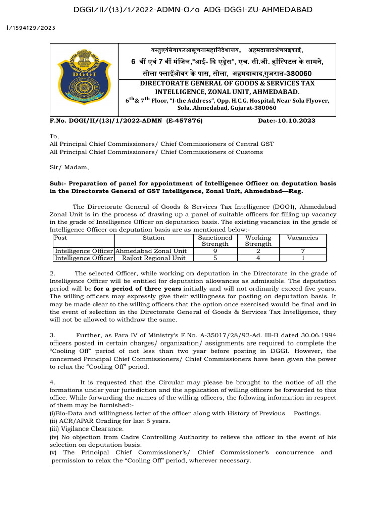 , 6 वव एवं Directorate General Of Goods & Services Tax Intelligence ...